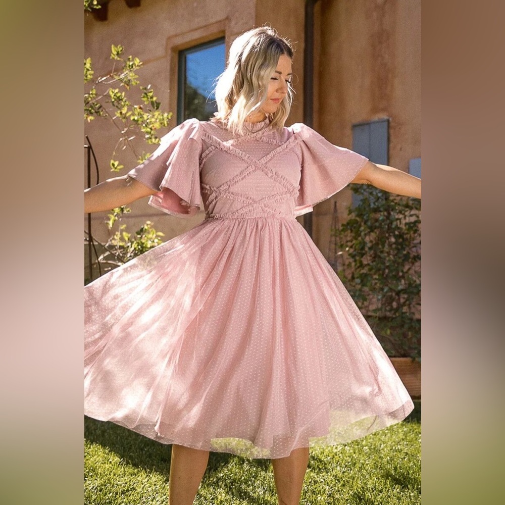 Ivy City Co Tara Dress Blush
NEW WITH TAGS SIZE M
Tulle Midi Dress - Picture 4 of 13
